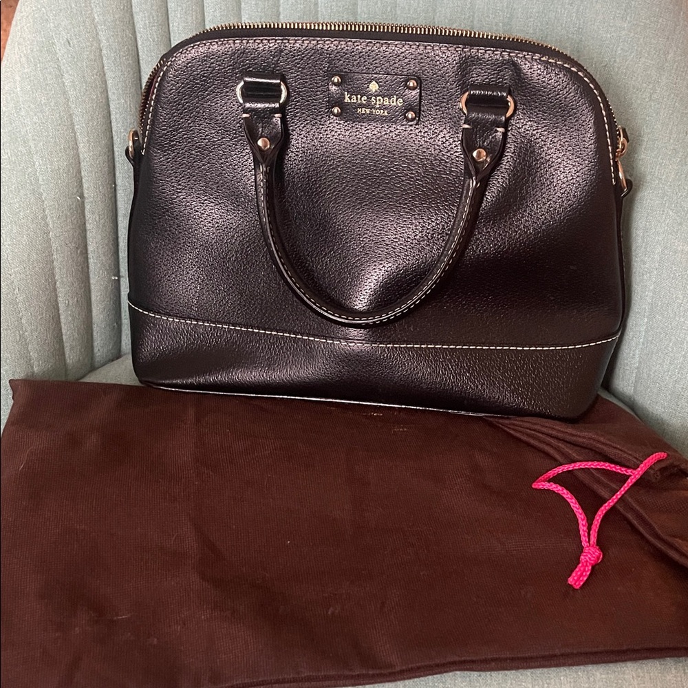 Kate Spade Black Pebbled Leather Satchel